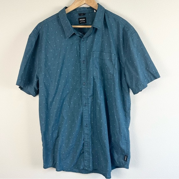 Prana Men’s Tinline Shirt Short Sleeve Camp Shirt XXL EUC - Picture 6 of 10